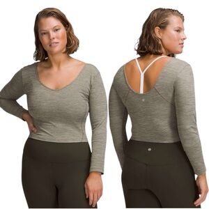 Lululemon Align Long Sleeve Shirt Heathered Rover Sz 6 New w/o Tags